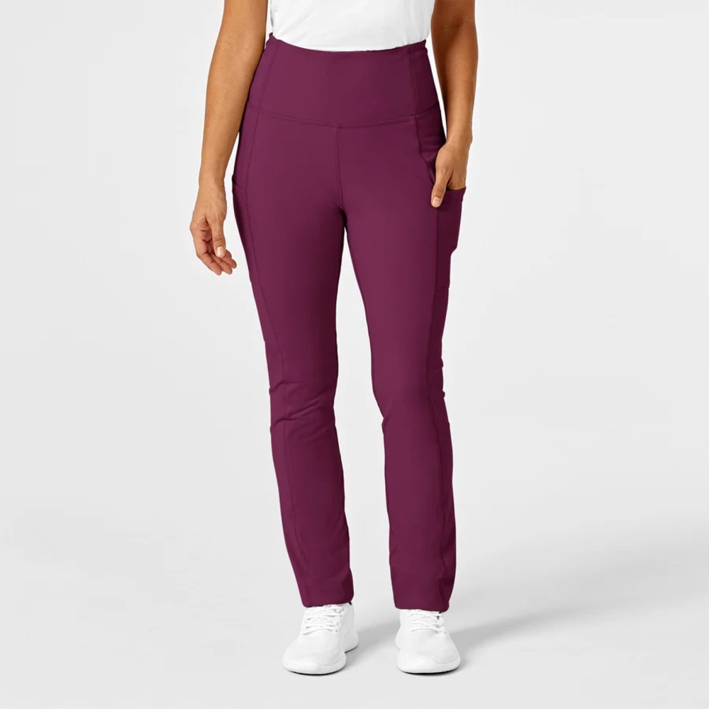 Wink RENEW High Rise Women's Straight Leg Yoga Pant in Wine (Medium) NEW